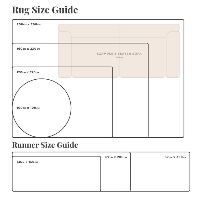 Kids Rainbow Rug - 100 x 100cm - DUSK