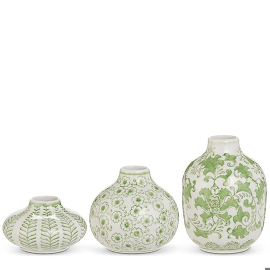 5.5 Green Bud Vases