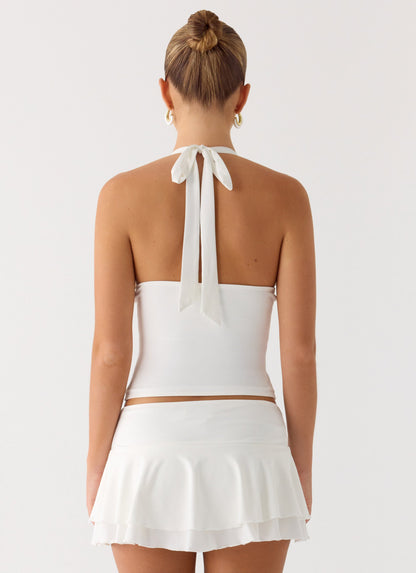 Illuminate Halter Top - White