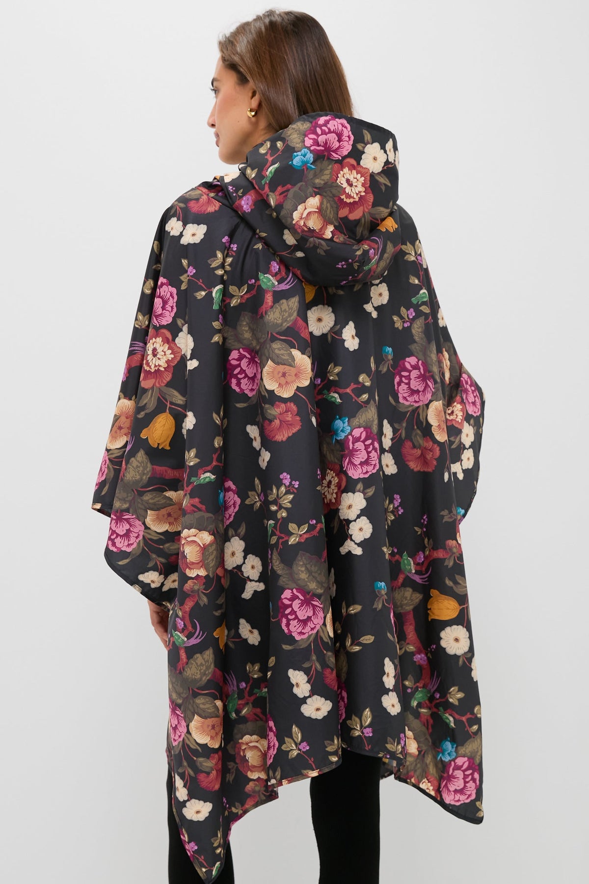 Black Floral Barbour x Tuckernuck Poncho