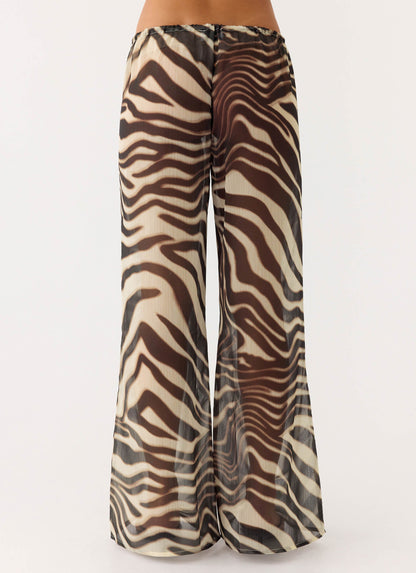 Jadia Flared Pants - Zebra