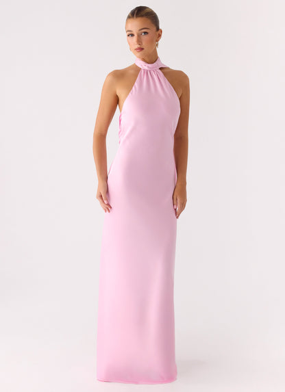 Keena Scarf Maxi Dress - Pink