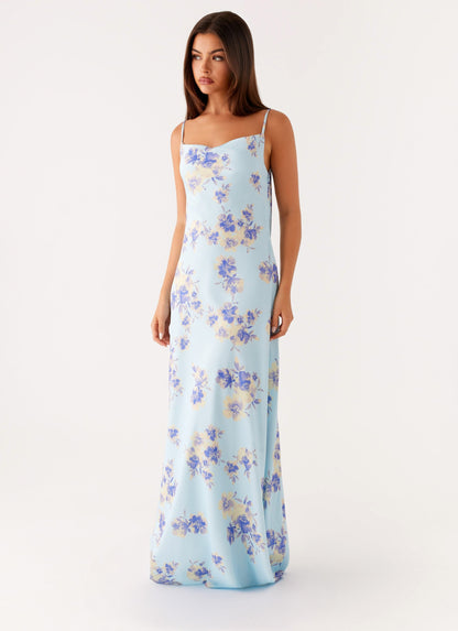 Liana Cowl Maxi Dress - Print