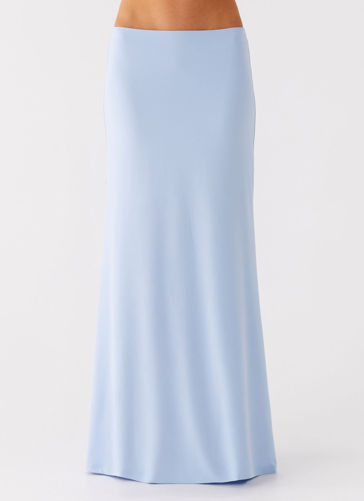 Like A Flower Maxi Skirt - Baby Blue