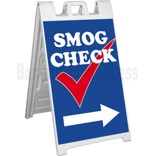 A FRAME SMOG CHECK SIGN