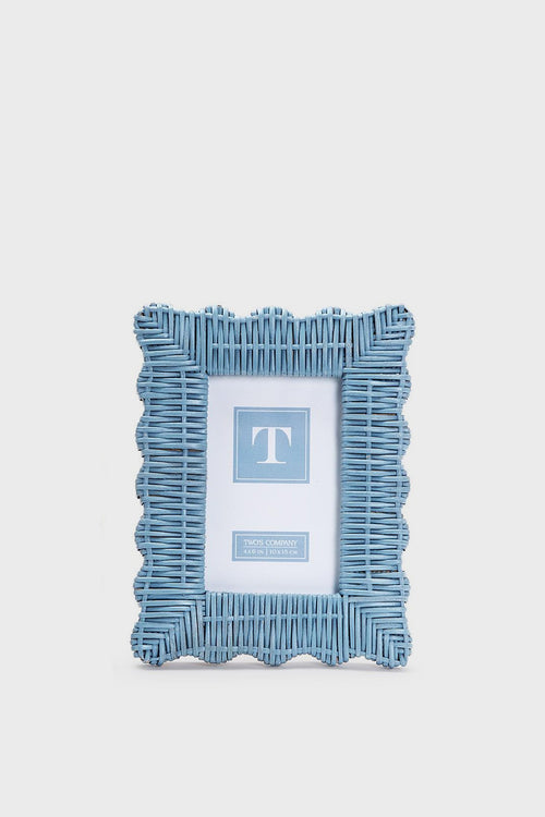 4x6 Blue Wicker Weave Frame