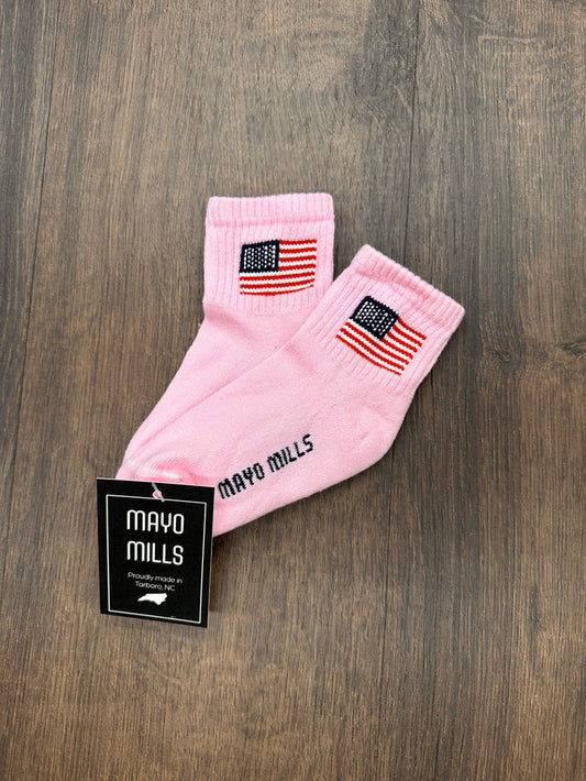 American Flag: Pink / XS Mayo Mills
