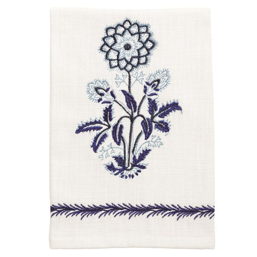 Blue Single Flower Towel