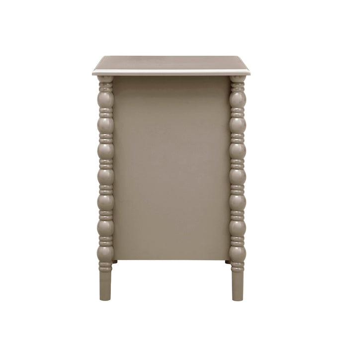Bonnie 2 Drawer Bedside Table - Taupe - DUSK