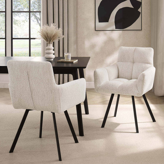 Brooke Dining Chair - Boucle Ivory - DUSK