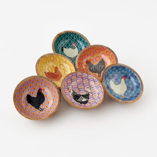 Chicken Themed Wood Bowls One Hundred 80 Degrees