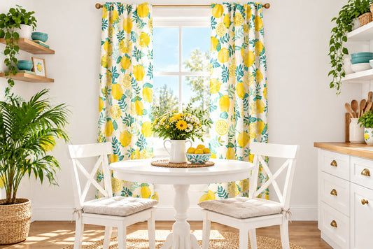 Blackout Curtain Panels Citrus Lemons, Bedroom Curtains, Window Panels, Window Coverings | Pippa + June