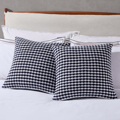 Contrast Pattern Knit Cushion Cover - Midnight - DUSK