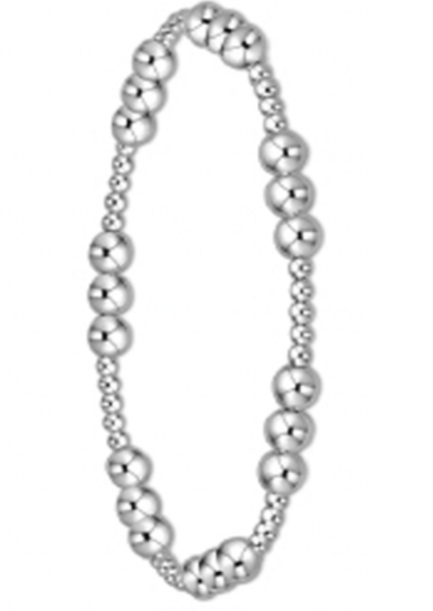 E Newton Classic Joy Pattern-Gold & Sterling e. newton Designs Bracelets 5 mm / Sterling Silver