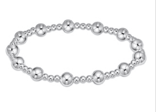 E Newton Classic Sincerity Pattern Sterling Silver e. newton Designs Bracelets 6 mm