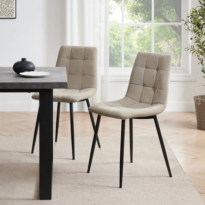 Eden Set of 2 Dining Chairs - Stone - DUSK