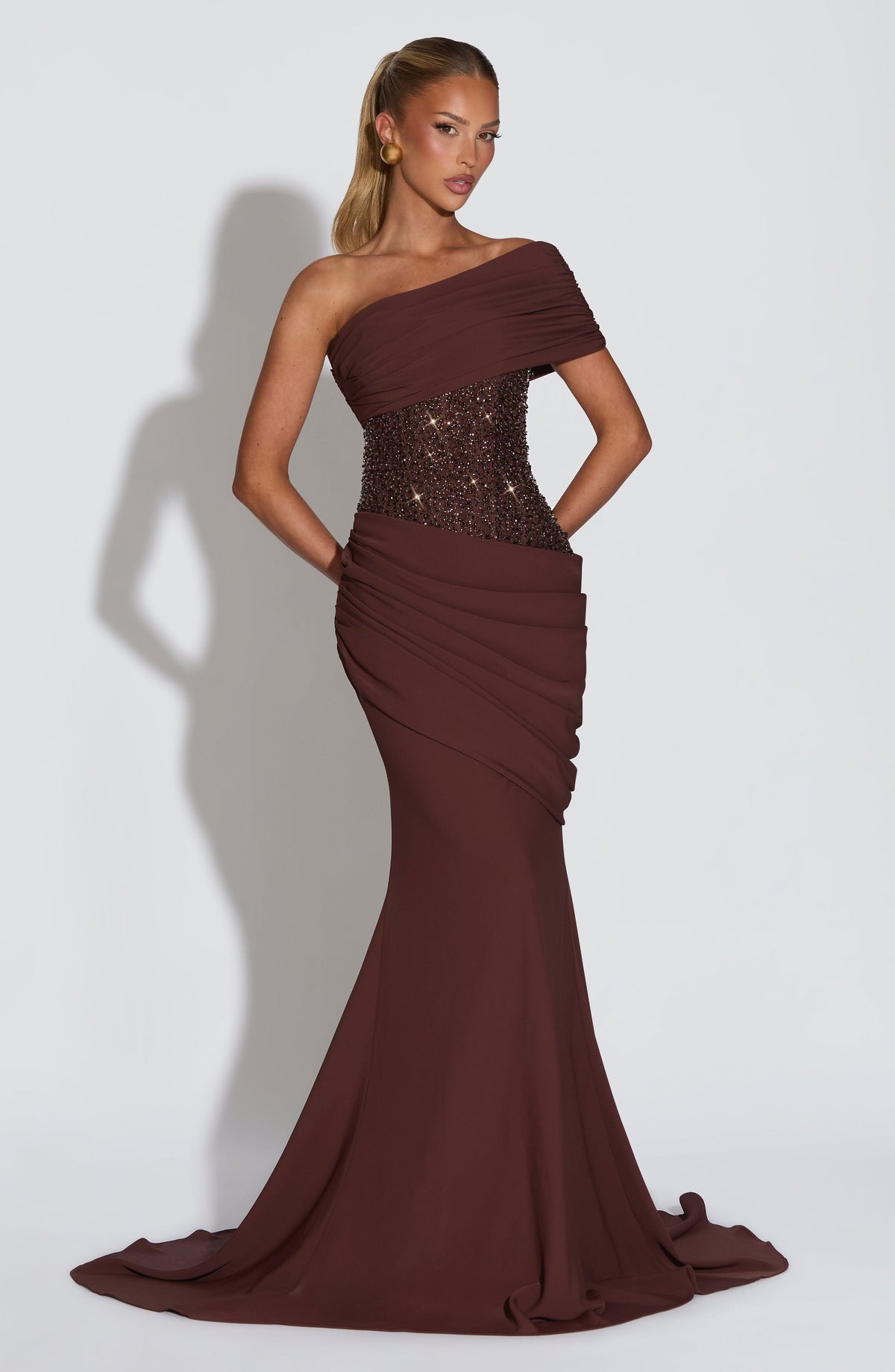 Ellora Gown - Plum Brown