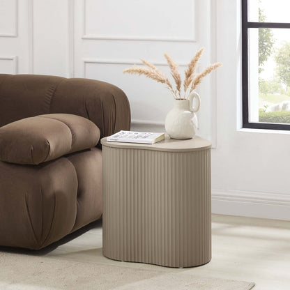 Evie Irregular Side Table - Taupe - DUSK