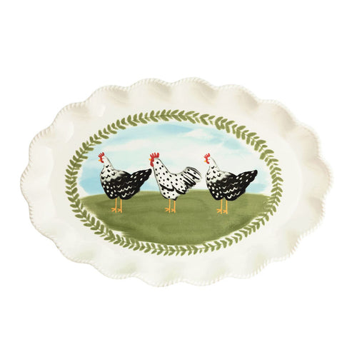 Farm Rooster Platter