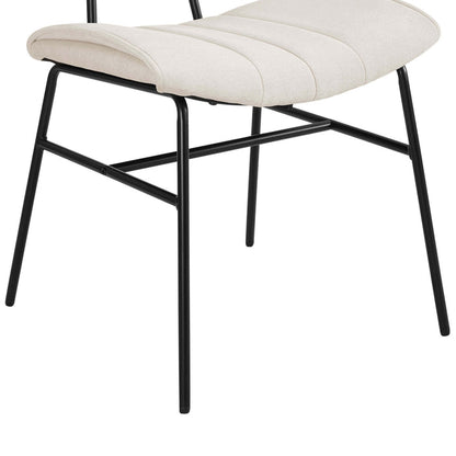 Fearne Set of 2 Dining Chairs - Ivory Chenille - DUSK
