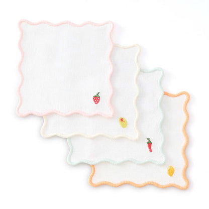 Food Embroidered Pack of 4 Coasters - Multi - DUSK