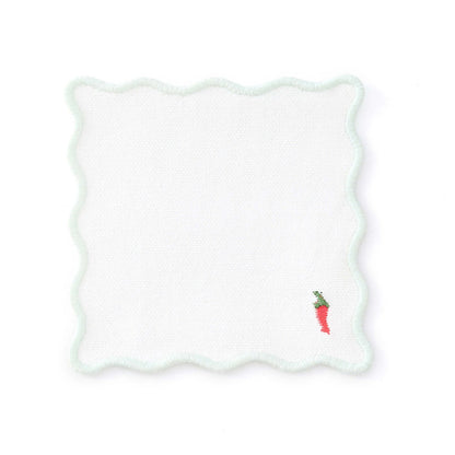 Food Embroidered Pack of 4 Coasters - Multi - DUSK