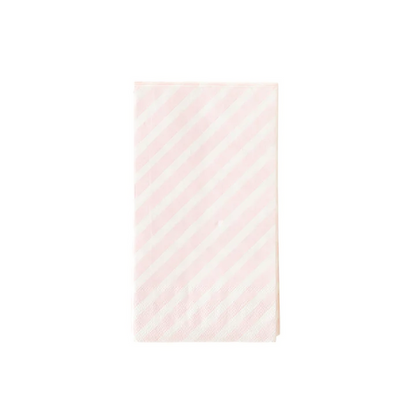 GBD1039 - GINGERBREAD PINK STRIPE PAPER DINNER NAPKIN