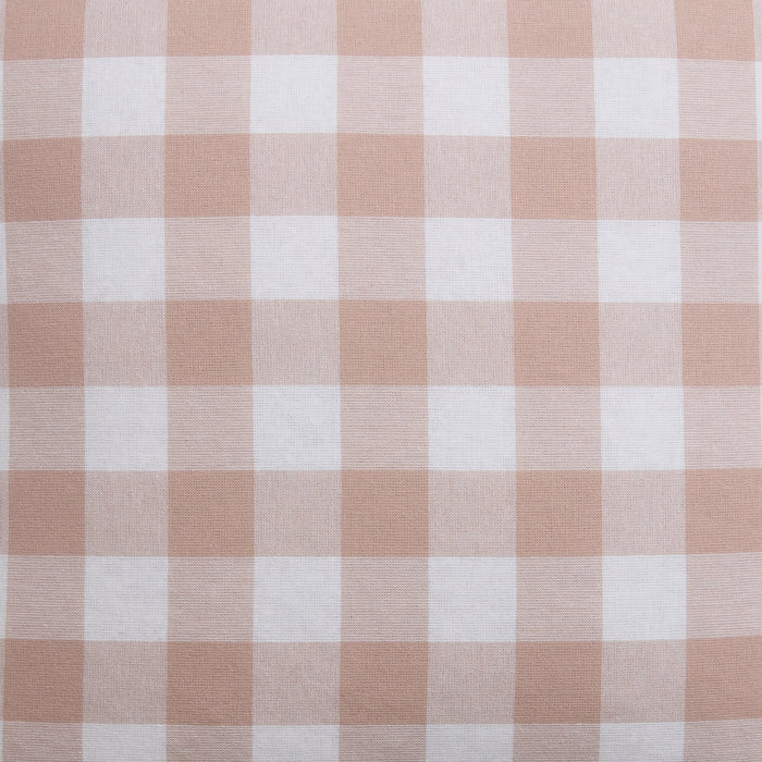 Gingham Square Frill Edge Sofa Cushion Cover - Blush Pink - DUSK