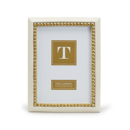 Gold Beads 5x7 Photo Frame