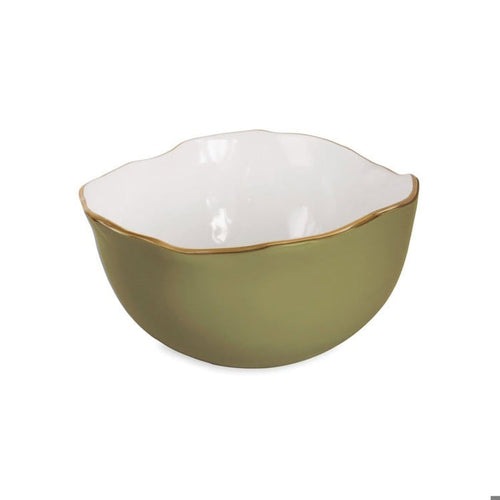 Encanto Osaka Large Bowl (Leaf Green and White)