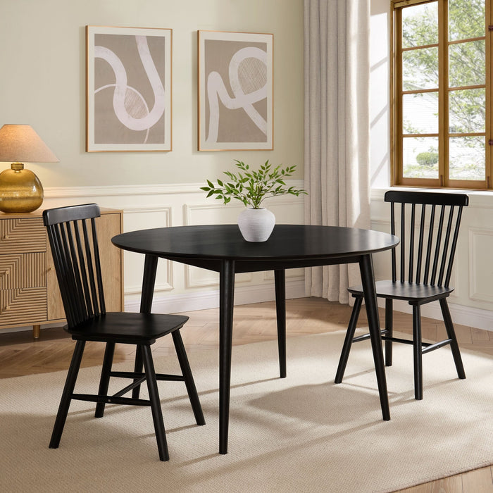Harley Set of 2 Dining Chairs - Black - DUSK