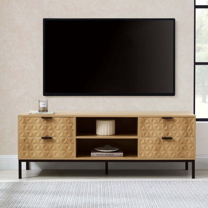 Isabella TV Unit - Light Wood - DUSK