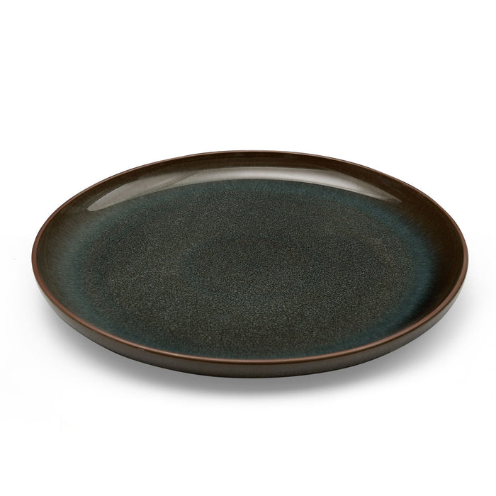 Juniper Reactive Glaze Set of 4 Dinner Plates - Grey/Blue - DUSK
