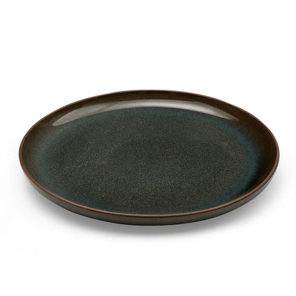 Juniper Reactive Glaze Set of 4 Dinner Plates - Grey/Blue - DUSK