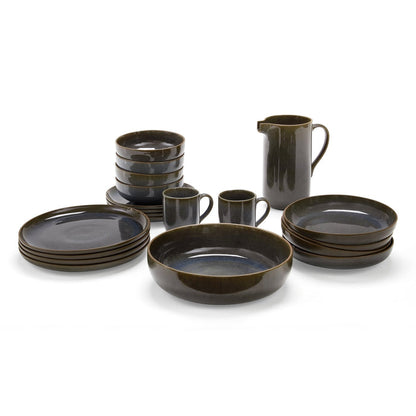 Juniper Reactive Glaze Set of 4 Cereal Bowls - Grey/Blue - DUSK