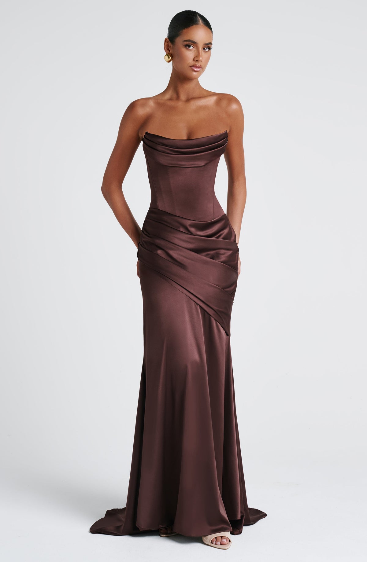 Kensington Maxi Dress - Plum Brown