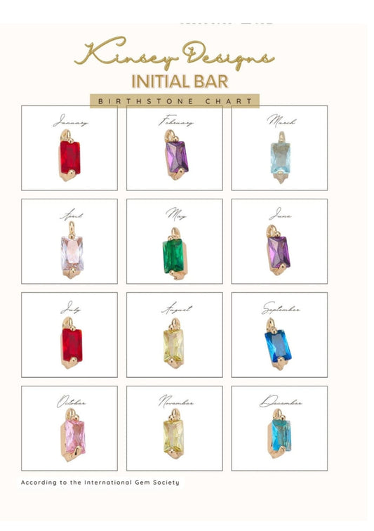 Kinsey Initial Bar Birthstone Kinsey Designs Necklace