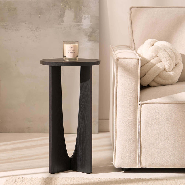 Lana Round Side Table - Black - DUSK