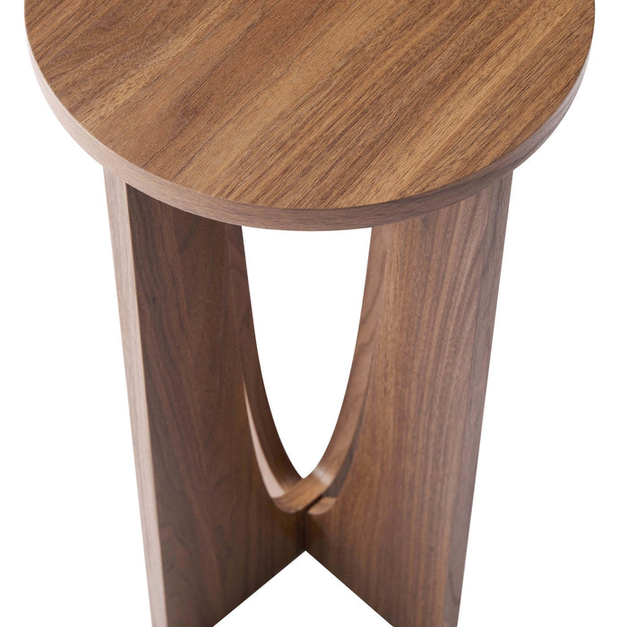 Lana Round Side Table - Medium Wood - DUSK