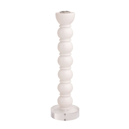 Lg Wht Resin Taper Holder