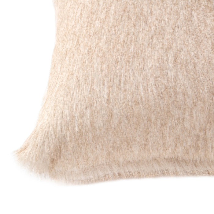 Long Faux Fur Sofa Cushion Cover - Natural - DUSK