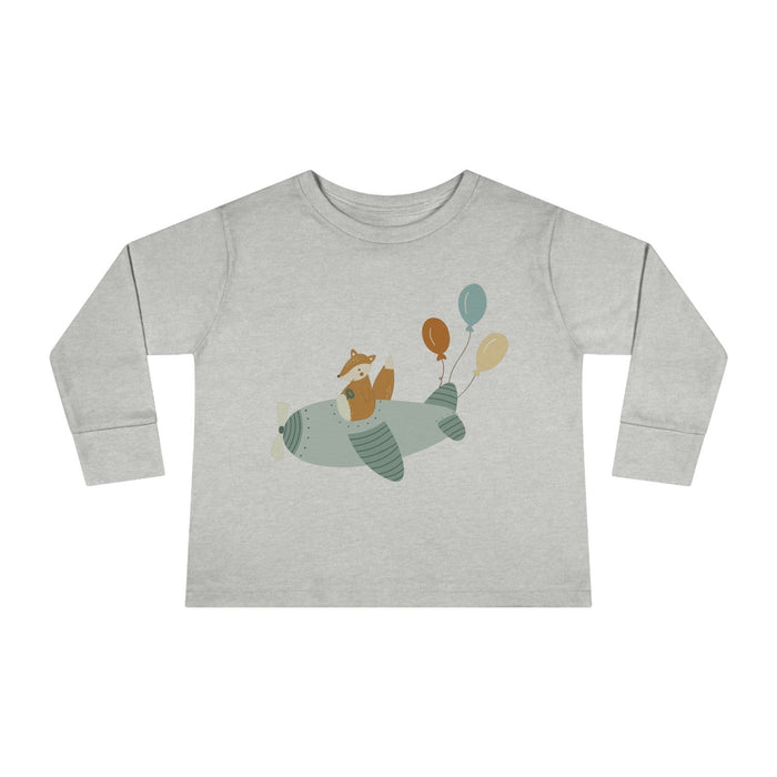Kids Long Sleeve Cotton Tee Fox Airplane Balloons, Toddler Tops, Kids Tees, Kids Tops, Kids Clothing, Made in the USA