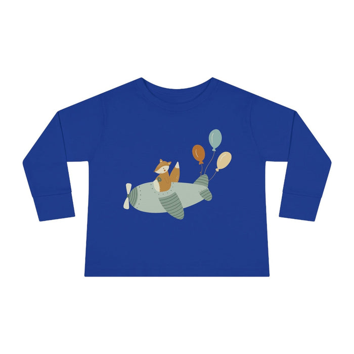 Kids Long Sleeve Cotton Tee Fox Airplane Balloons, Toddler Tops, Kids Tees, Kids Tops, Kids Clothing, Made in the USA