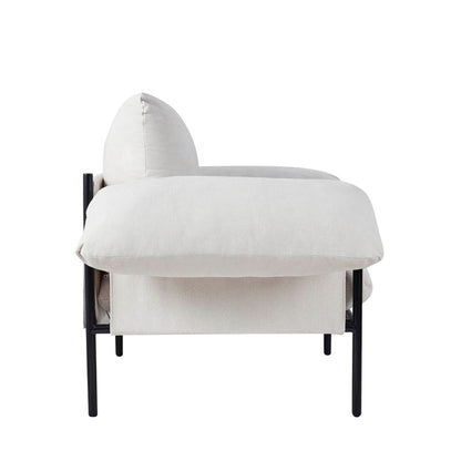 Maeve Slouched Accent Chair - Chenille Ivory - DUSK