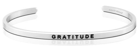 MANTRABAND BRACELET/CUFF Mantraband Cuff Stainless Steel / Gratitude