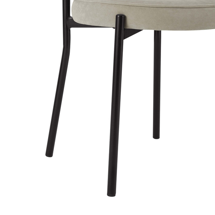 Mia Set of 2 Dining Chairs - Stone - DUSK