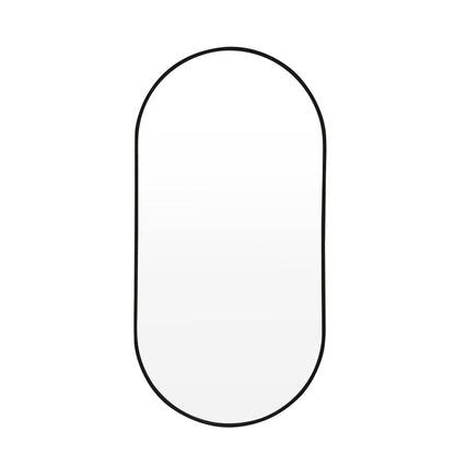 Oval Wall Mirror - Black - DUSK