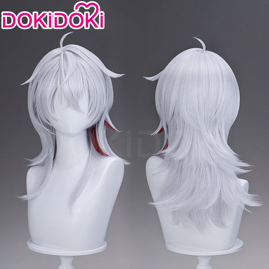 【Partially Ready For Ship】DokiDoki Game Wuthering Waves Cosplay Zani Cosplay Wig / Horns /  Earrings Ear Clips Ear Accessories Long Curly Silver Hair