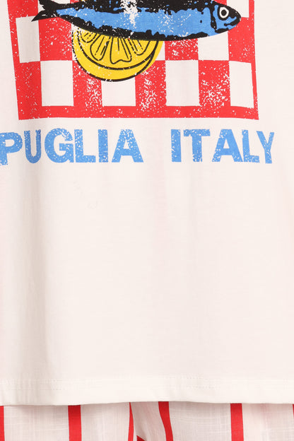 Aperitivo Tee Set - White Red Aperitivo
