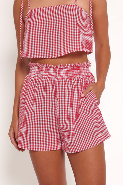 Callum Short Set - Red Gingham